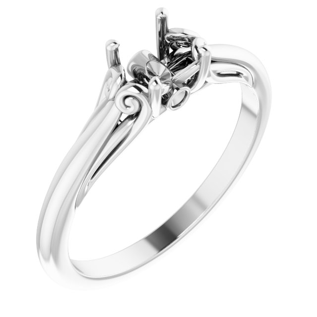 Accented Sculptural Engagement Ring or Band