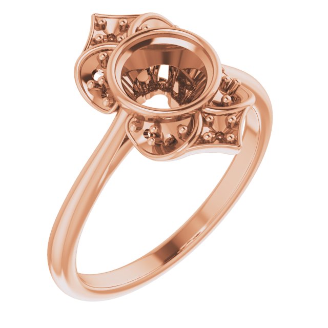 Bezel-Set Accented Vintage-Inspired Engagement Ring or Band