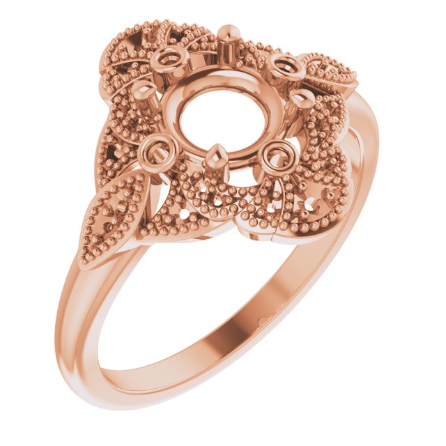 Accented Vintage-Inspired Engagement Ring or Band