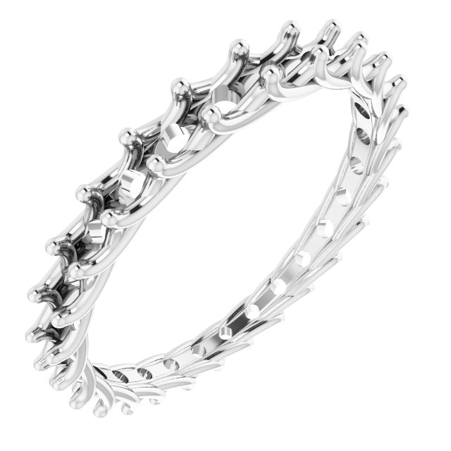 14K White 1.25 CTW Diamond Graduated Eternity Band Size 6.5 Ref 16270948