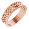 14K Rose 6 mm Scale Patterned Band Size 10 Ref 16241076