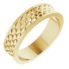 14K Yellow 6 mm Scale Patterned Band Size 10 Ref 16241075