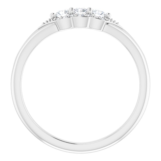 14K White 1/5 CTW Diamond Stackable Ring