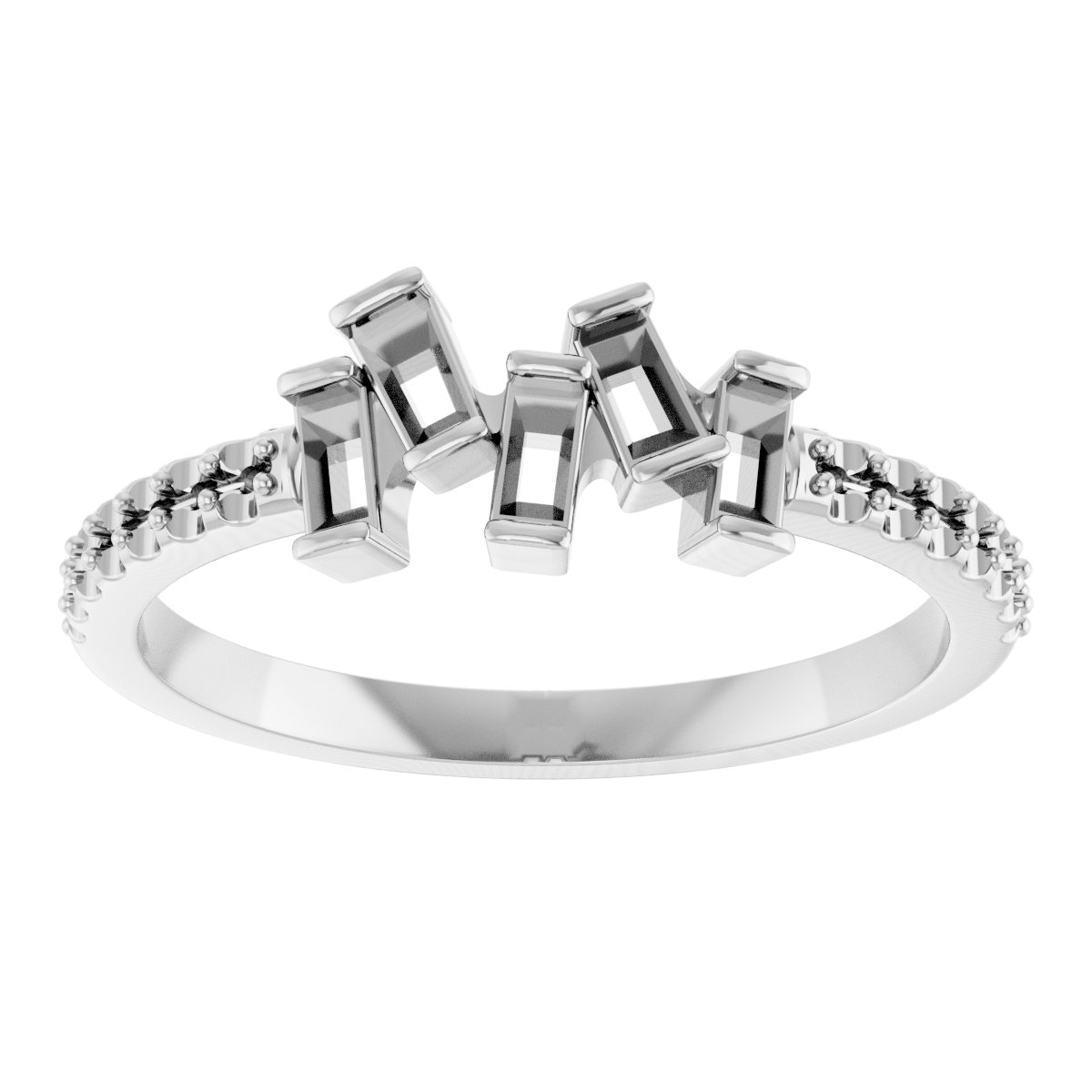 14K White 1/3 CTW Diamond Scattered Ring