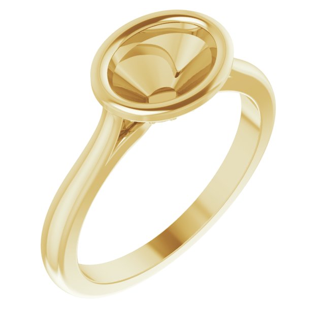 Bezel-Set Hidden Halo-Style Engagement Ring or Band