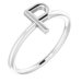 Sterling Silver Initial P Ring