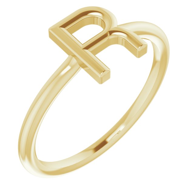 14K Yellow Initial R Ring Ref. 15158566