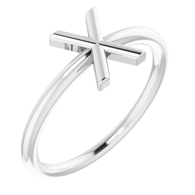 14K White Initial X Ring Ref. 15158483