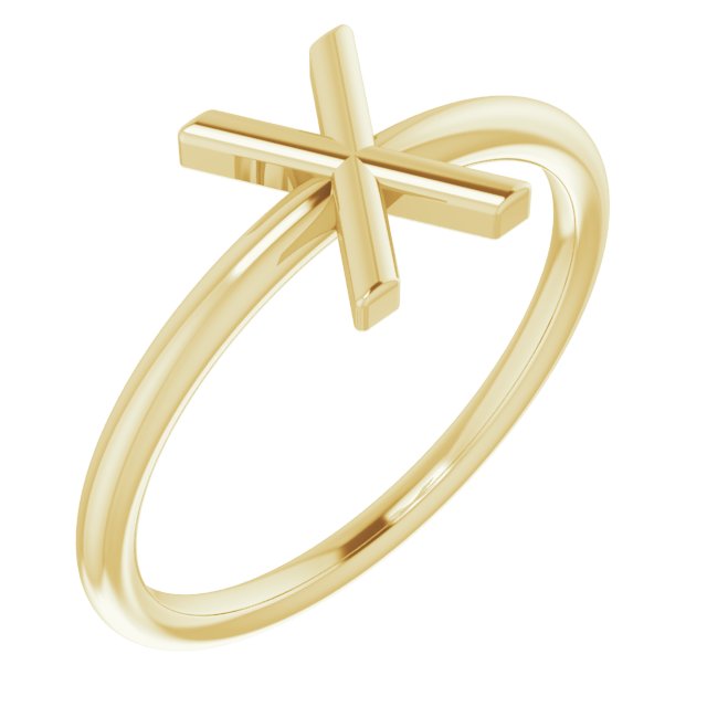 14K Yellow Initial X Ring Ref. 15158484