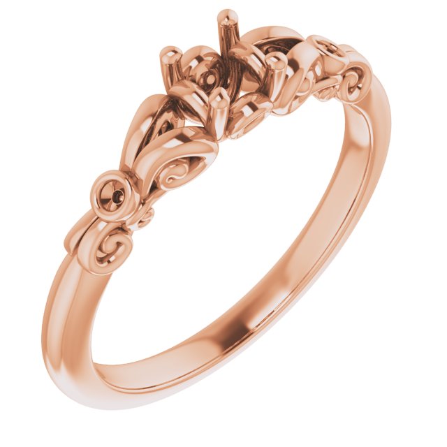 Accented Sculptural Engagement Ring or Band