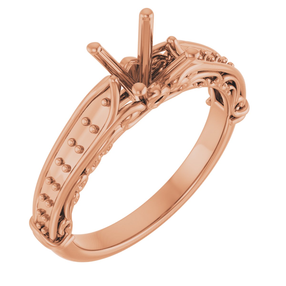 Accented Sculptural Engagement Ring