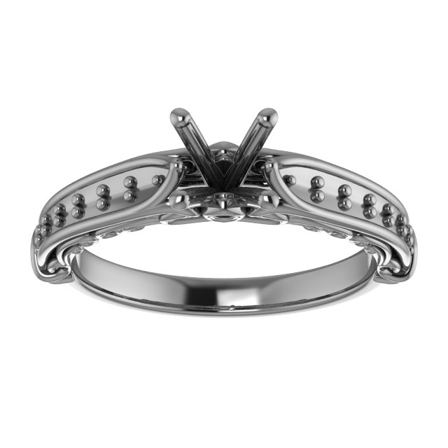 5.8 mm Round Engagement Ring Mounting view 3