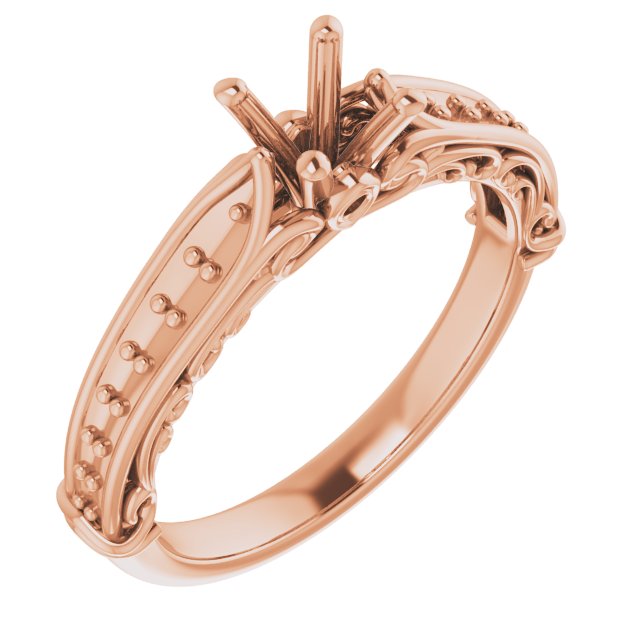 Accented Sculptural Engagement Ring