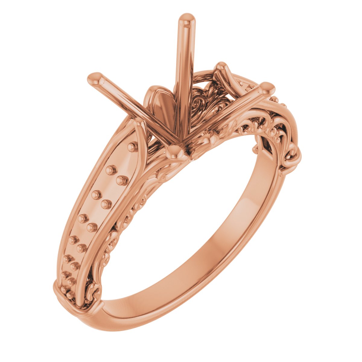 Accented Sculptural Engagement Ring
