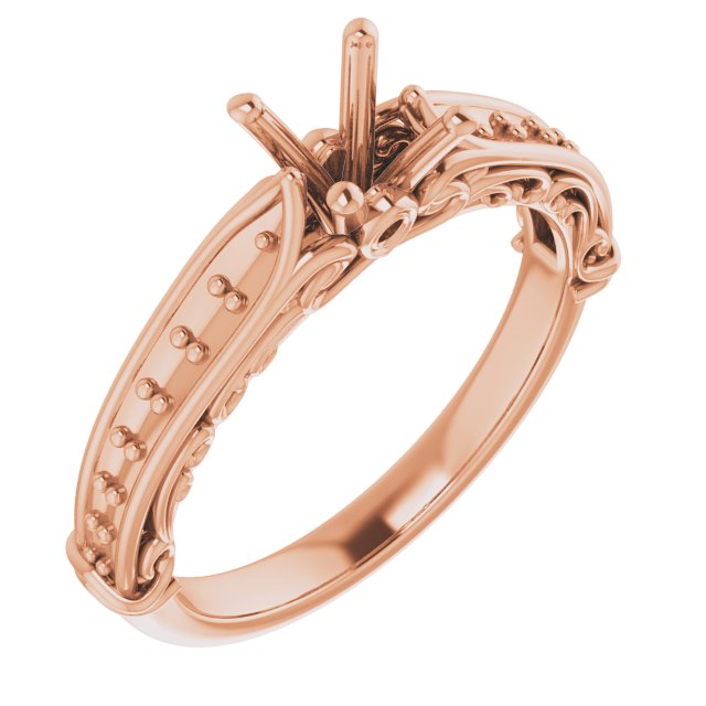 Accented Sculptural Engagement Ring