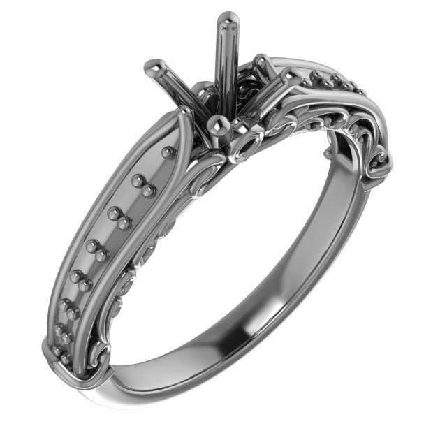 5.8 mm Round Engagement Ring Mounting