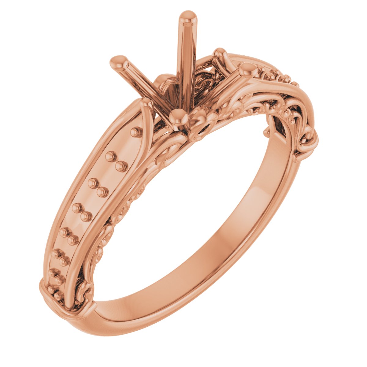 Accented Sculptural Engagement Ring