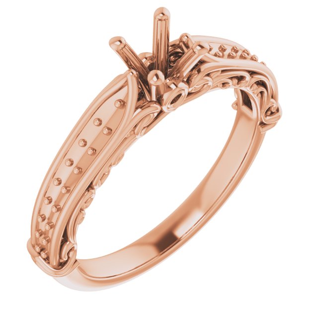 Accented Sculptural Engagement Ring