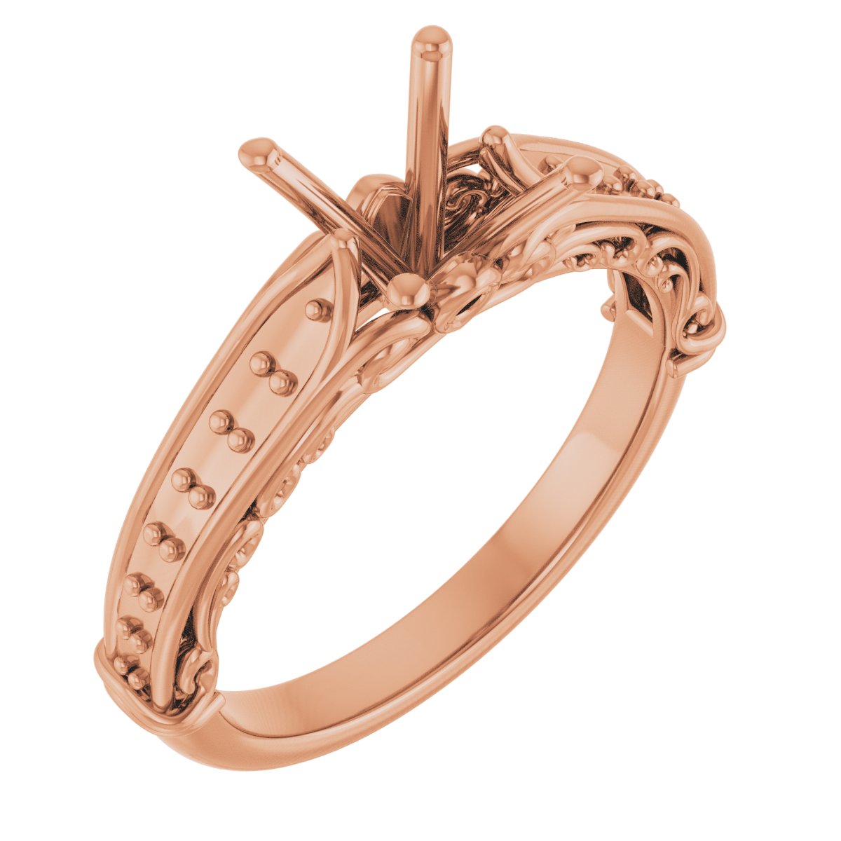 Accented Sculptural Engagement Ring