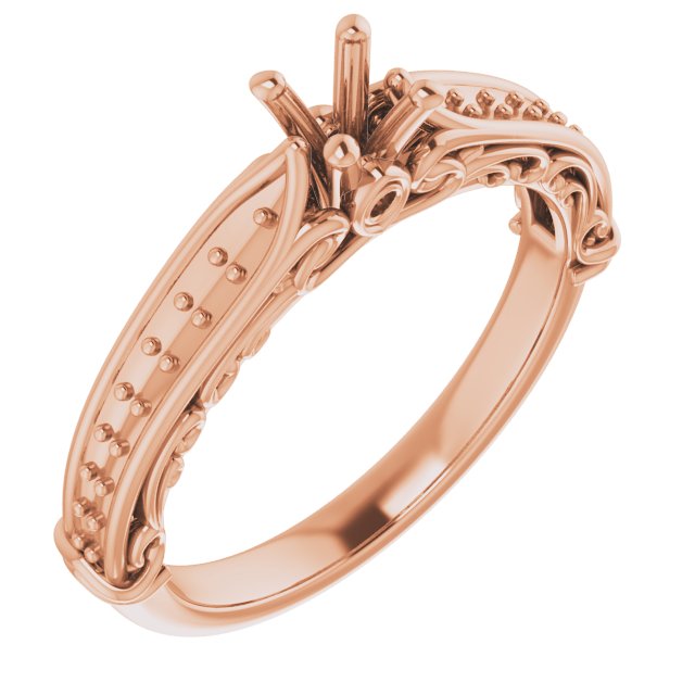 Accented Sculptural Engagement Ring