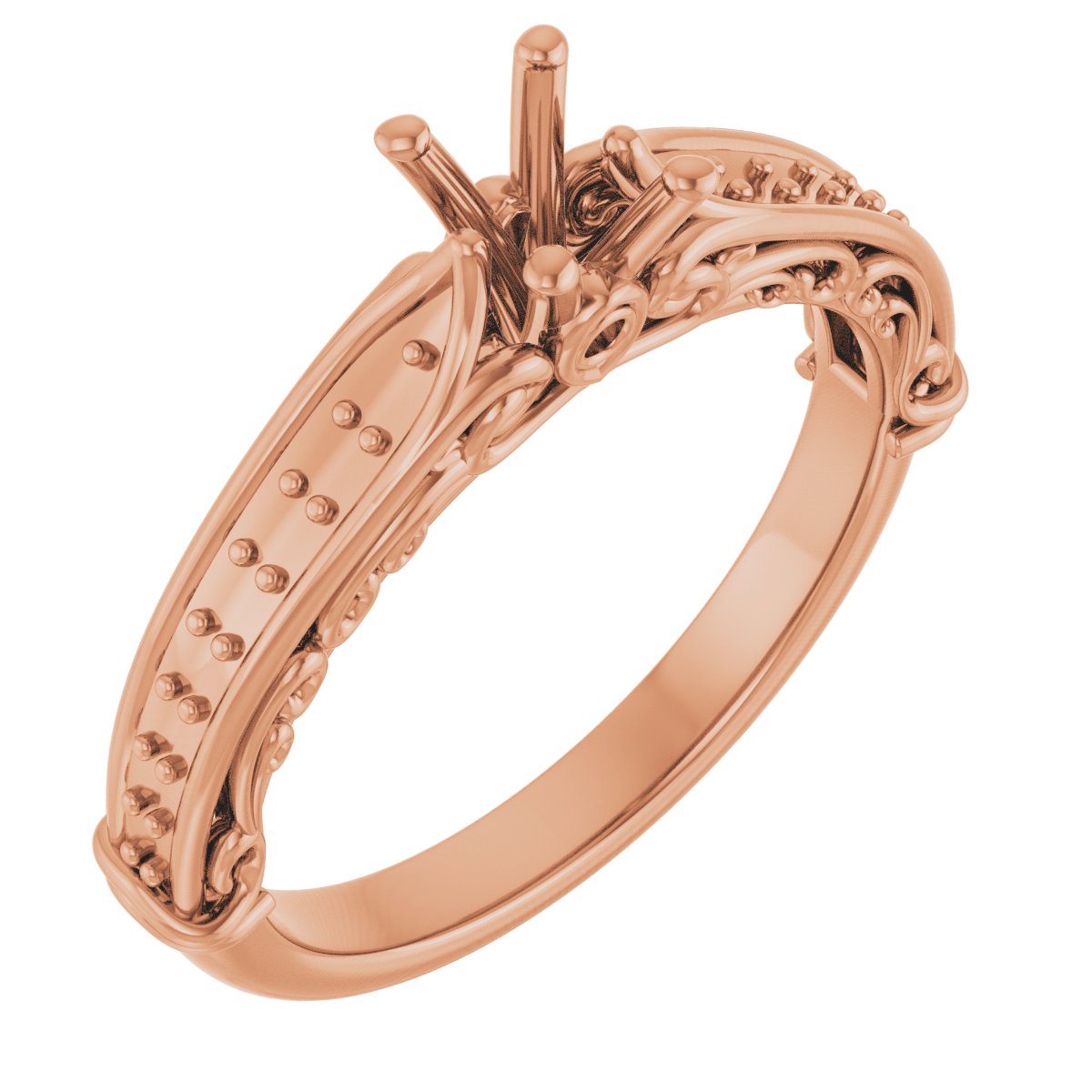 Accented Sculptural Engagement Ring
