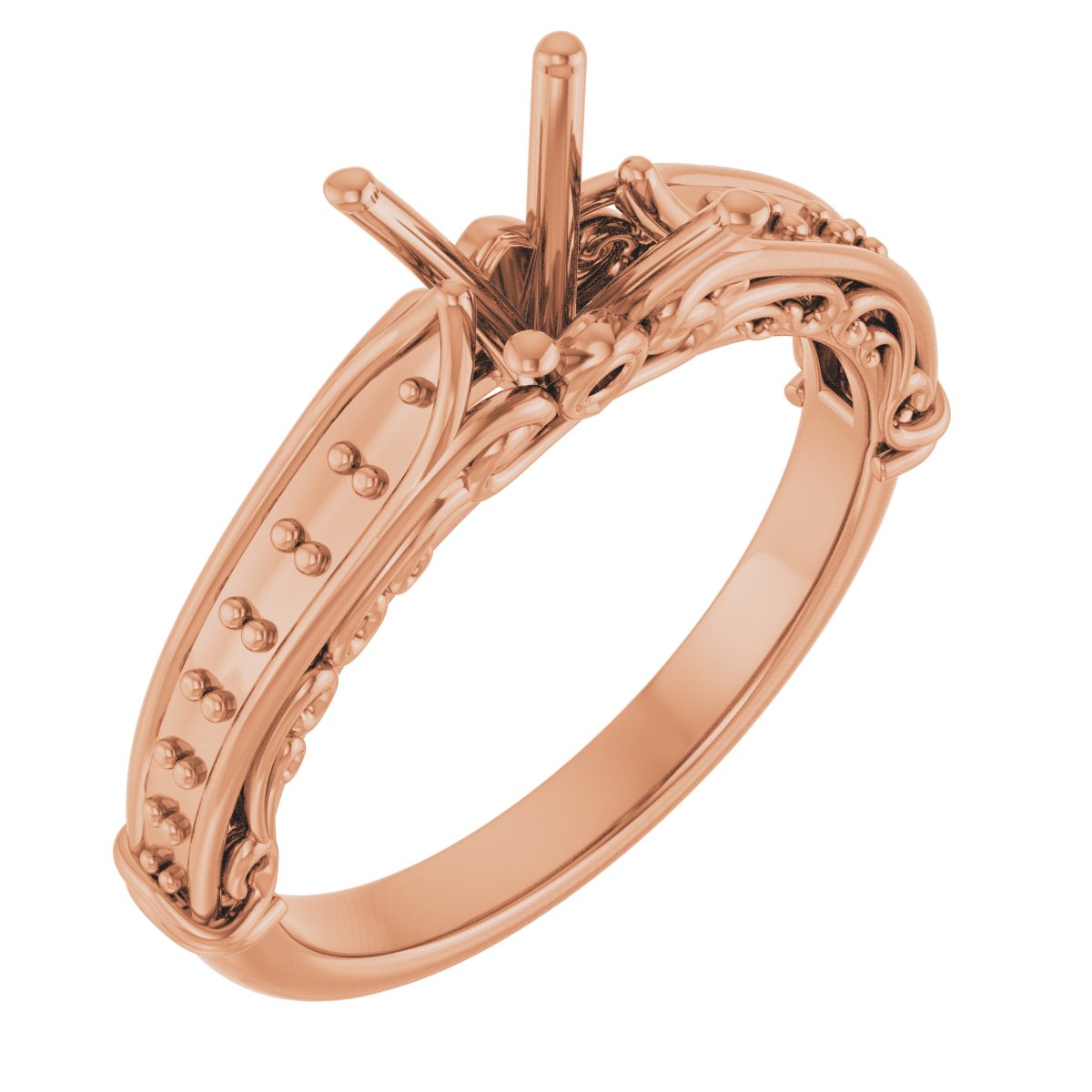 Accented Sculptural Engagement Ring