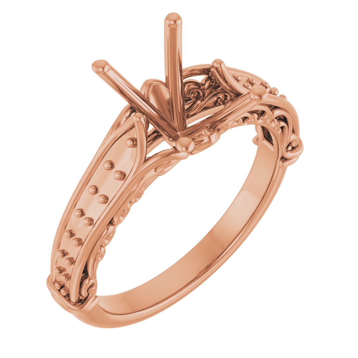 Accented Sculptural Engagement Ring