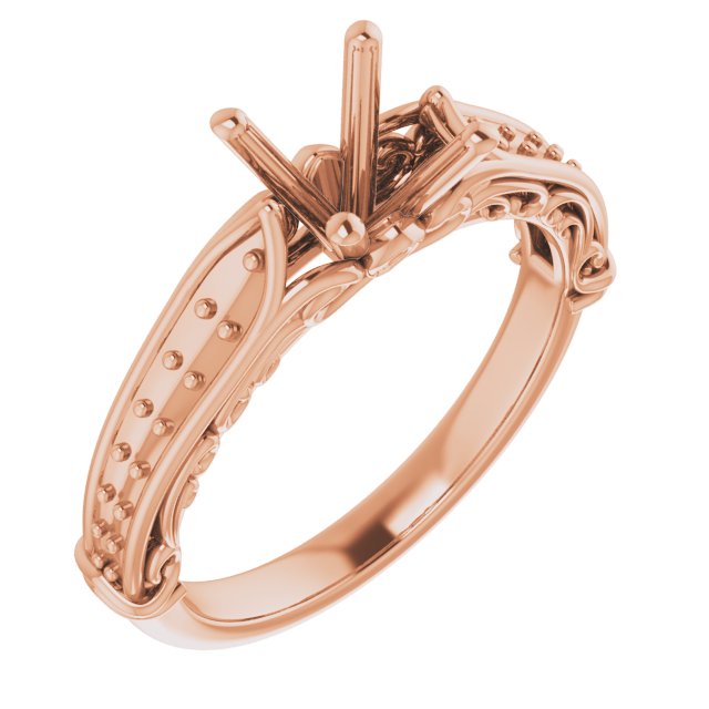 Accented Sculptural Engagement Ring