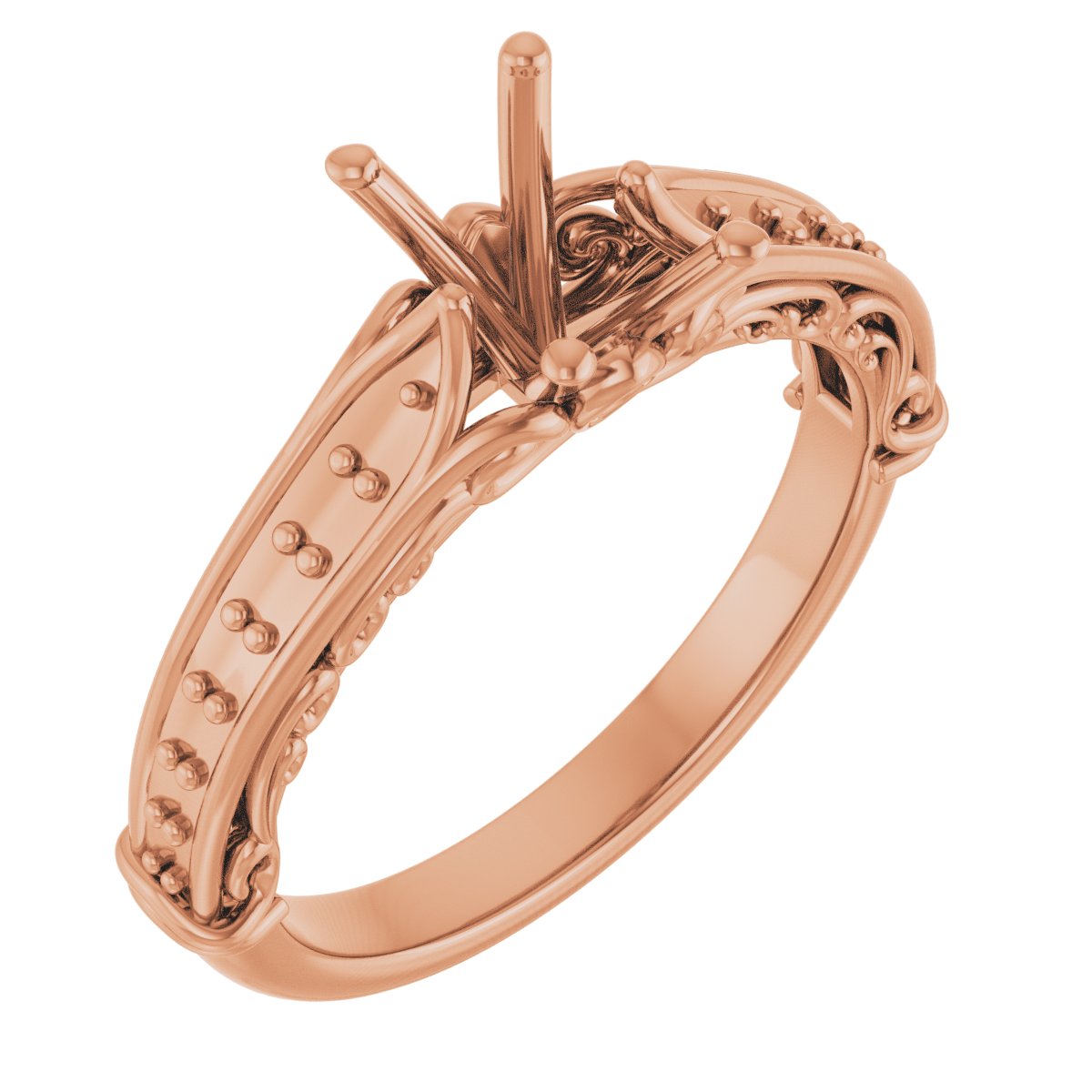 Accented Sculptural Engagement Ring