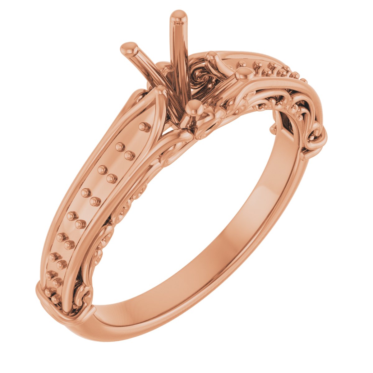 Accented Sculptural Engagement Ring