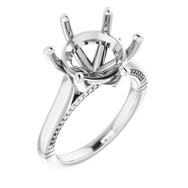 Accented Cathedral Engagement Ring