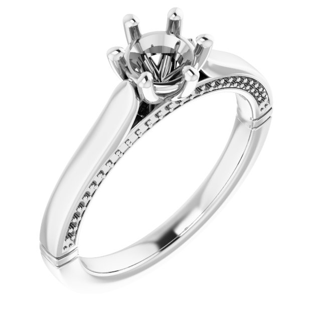 Accented Cathedral Engagement Ring