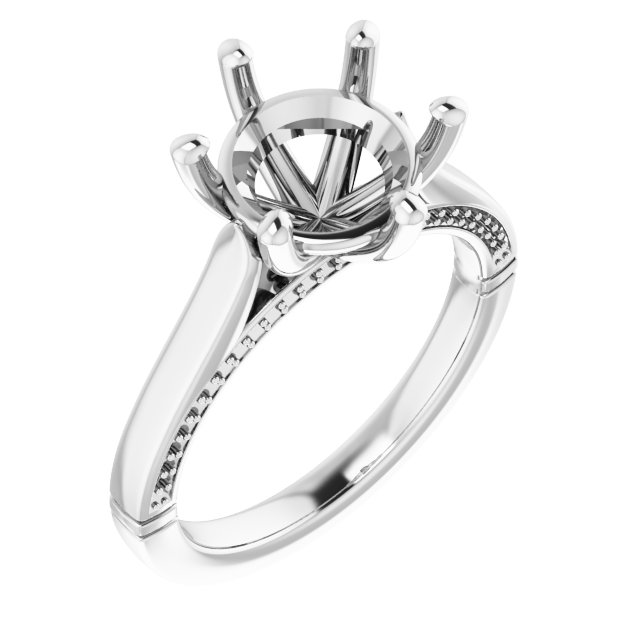 Accented Cathedral Engagement Ring
