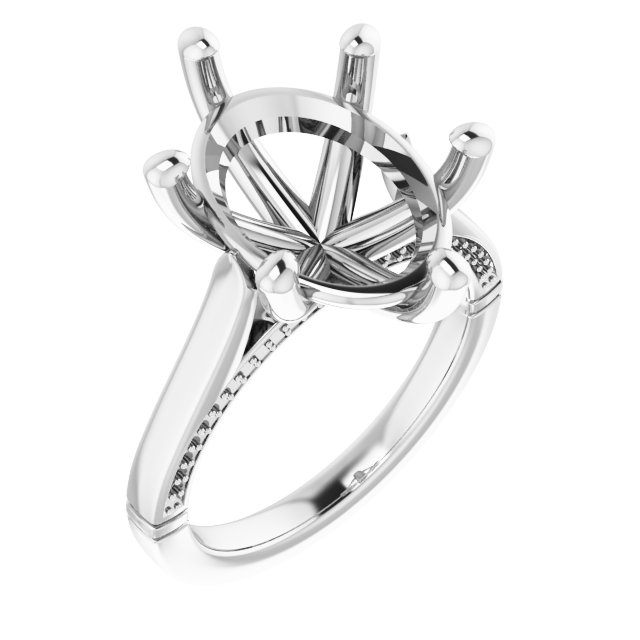Accented Cathedral Engagement Ring