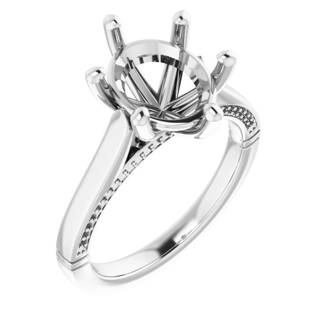 Accented Cathedral Engagement Ring