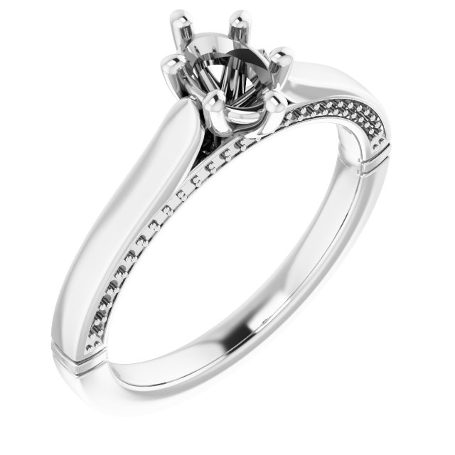 Accented Cathedral Engagement Ring