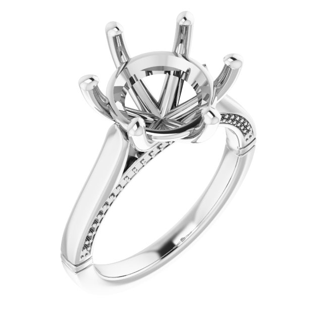 Accented Cathedral Engagement Ring