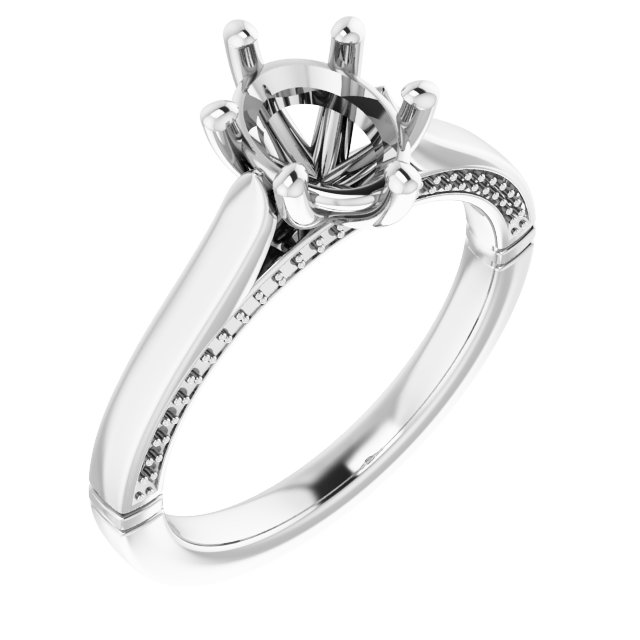 Accented Cathedral Engagement Ring