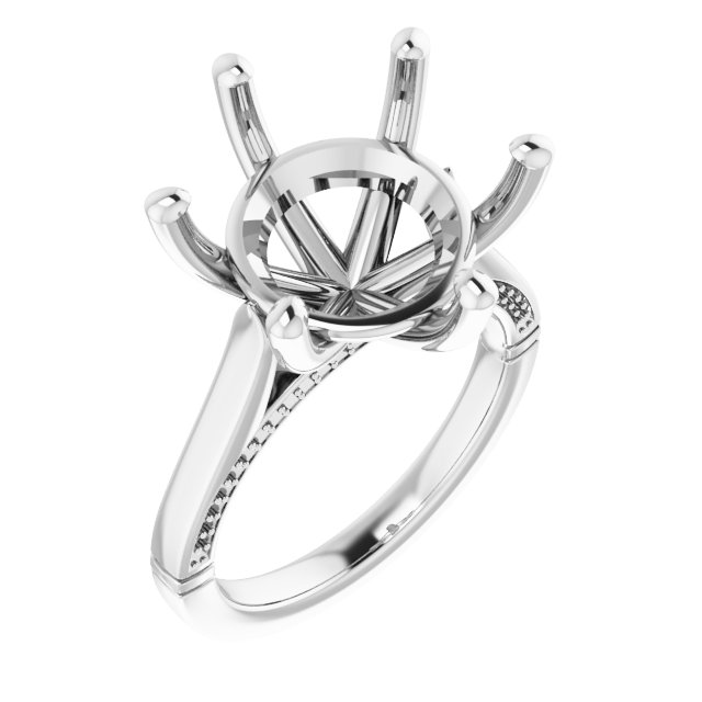 Accented Cathedral Engagement Ring