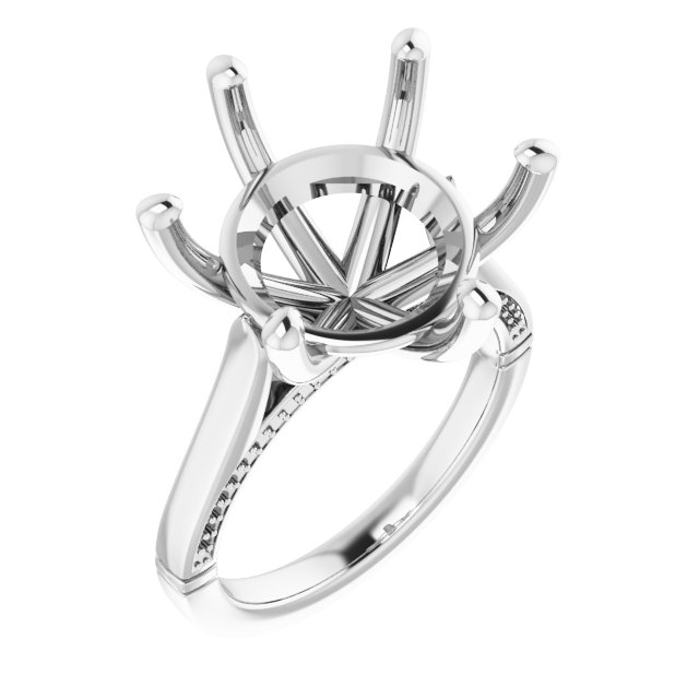 Accented Cathedral Engagement Ring