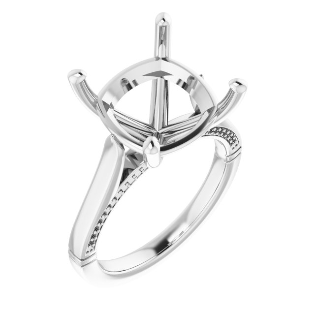 Accented Cathedral Engagement Ring