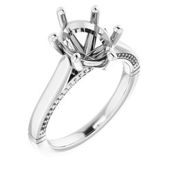 Accented Cathedral Engagement Ring