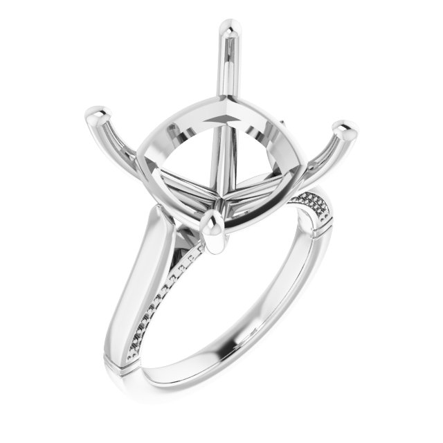 Accented Cathedral Engagement Ring