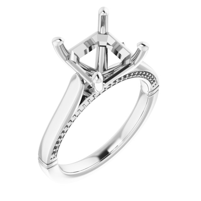 Accented Cathedral Engagement Ring