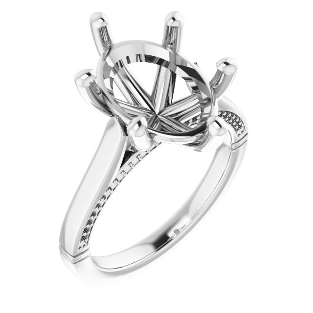 Accented Cathedral Engagement Ring