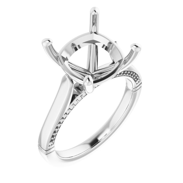 Accented Cathedral Engagement Ring