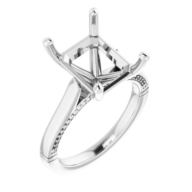 Accented Cathedral Engagement Ring