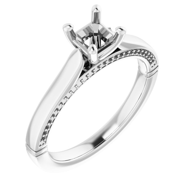 Accented Cathedral Engagement Ring