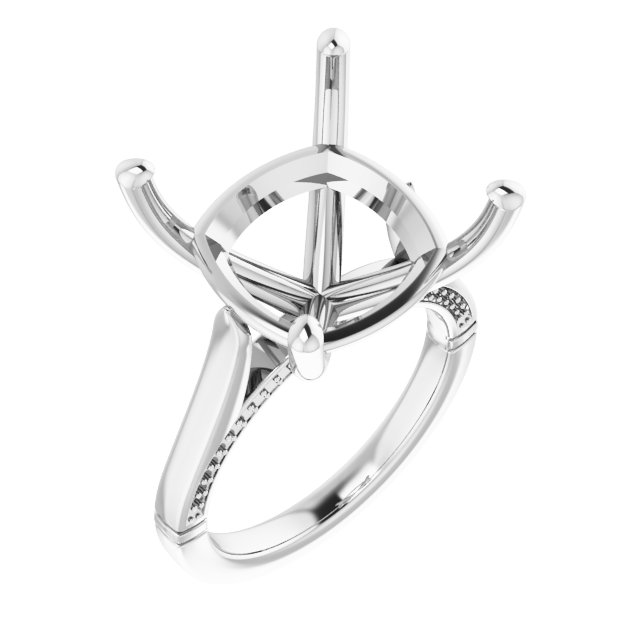 Accented Cathedral Engagement Ring