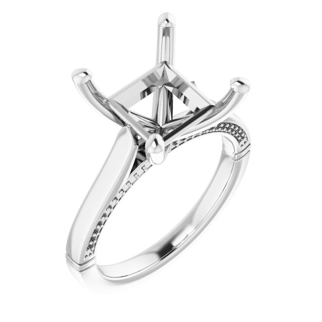 Accented Cathedral Engagement Ring